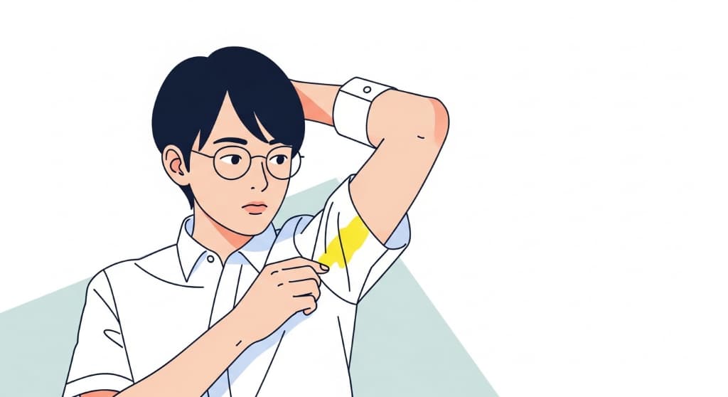 服の黄ばみはアポクリン汗が原因